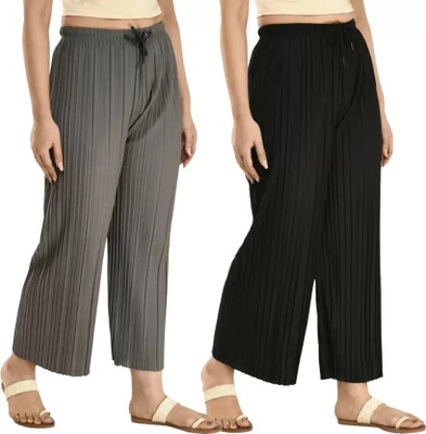 Women Grey, Black Trousers