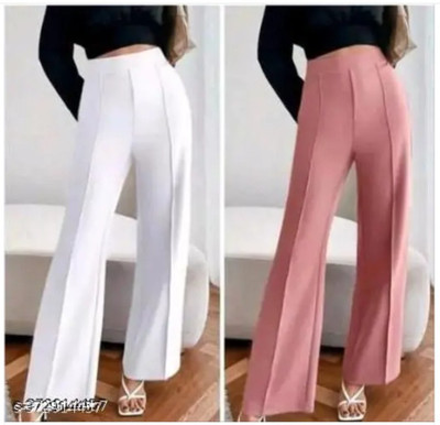 SRG ECOM Relaxed Women White, Pink Trousers