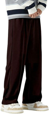 SAVAYO Regular Fit Men Brown Trousers