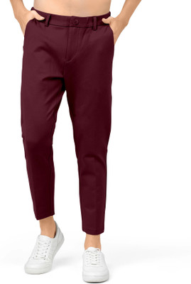 Jkgarment Regular Fit Men Maroon Trousers