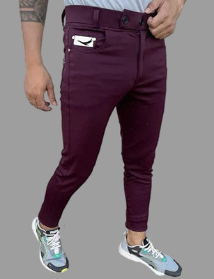 PTC CREATION Regular Fit Men Gold Trousers