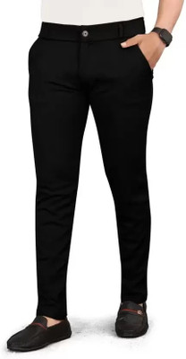 GLOWIC Relaxed Men Black Trousers