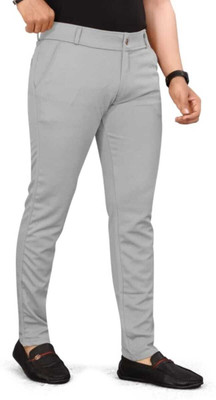 lapataclub Slim Fit Men Grey Trousers