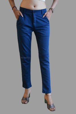 RD TEXTILE Slim Fit Women Blue Trousers