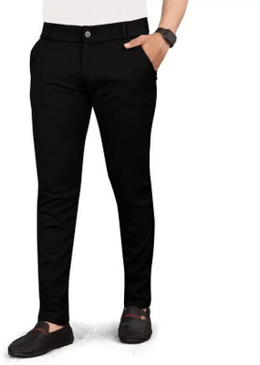 SF SAMIP FASHION Slim Fit Men Black Trousers