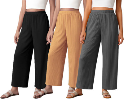 SHOPSOLUTION Relaxed Women Black, Beige, Grey Trousers