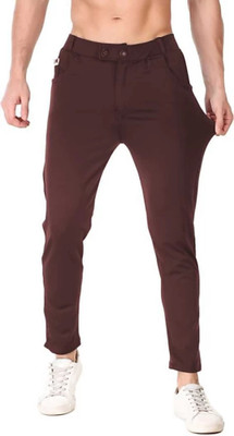 P S Traders Regular Fit Men Maroon Trousers