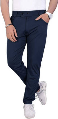 DEEDAT Regular Fit Men Blue Trousers