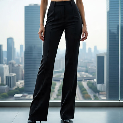 SNAKEY Relaxed Women Black Trousers