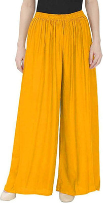 Duilx Relaxed Women Yellow Trousers