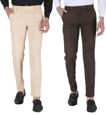 SEVEN HUNTERS Regular Fit Men Beige, Brown Trousers