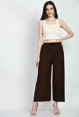 GLADLY Loose Fit Women Brown Trousers