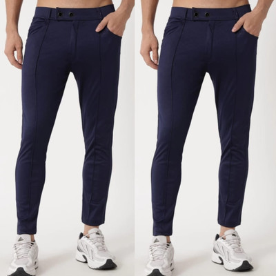 ynam Regular Fit Men Blue, Blue Trousers