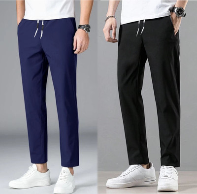 PYTHON Self Design Men Blue, Black Track Pants