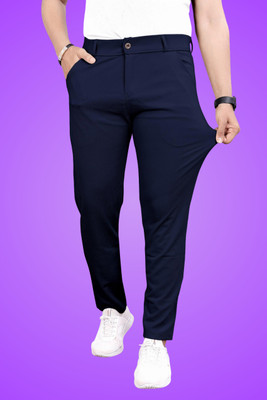 AK Creation Regular Fit Men Dark Blue Trousers