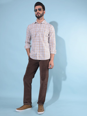 CRIMSOUNE CLUB Straight Fit Men Brown Trousers