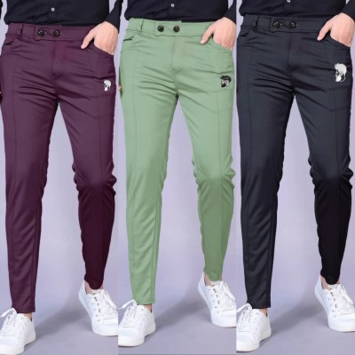 Apmtraders Solid Men Light Green Track Pants