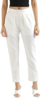 AP RETAIL Regular Fit Women White Trousers