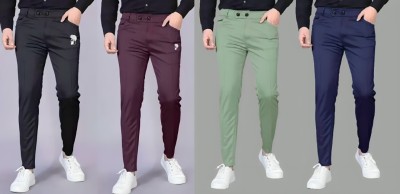 SUMITGARMENT Solid Men Green, Black, Purple, Blue Track Pants