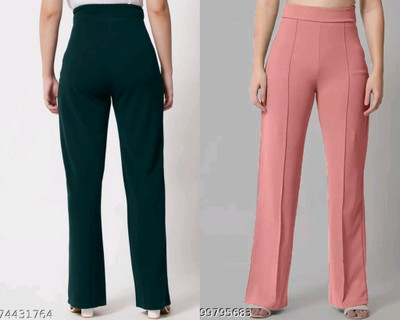 DECENCY Regular Fit Women Green Trousers