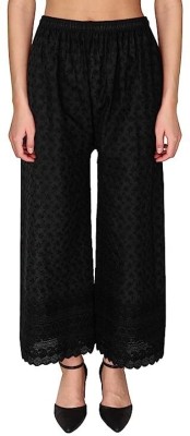 AMFABRICS Relaxed Women Black Trousers