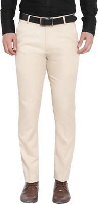 Sucheh Gwalior Regular Fit Men Cream Trousers