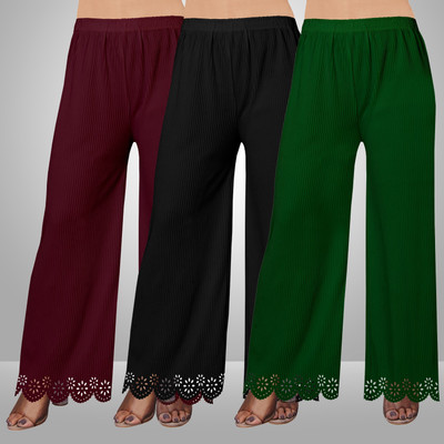 EcoUndies Straight Fit Women Multicolor Trousers