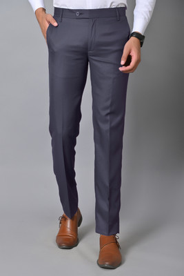Satystyle Regular Fit Men Grey Trousers