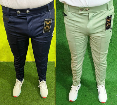 Achalnath Enterprises Regular Fit Men Green, Blue Trousers