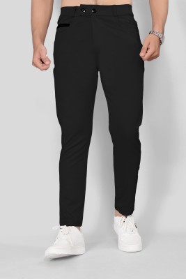 ROMAN DESIGN Regular Fit Men Black Trousers