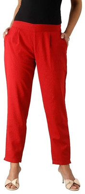 THE INDIA STYLE Slim Fit Women Black Trousers