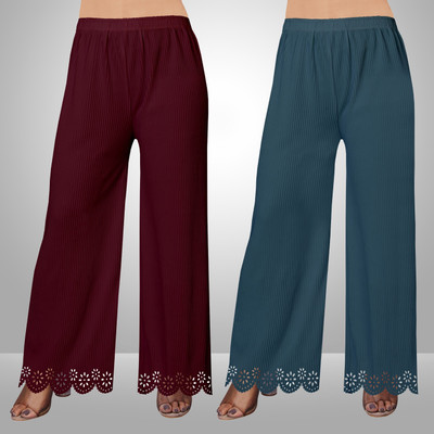 EcoUndies Straight Fit Women Multicolor Trousers