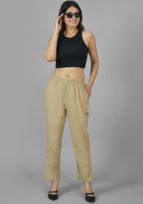 Jagra Regular Fit Women Khaki Trousers