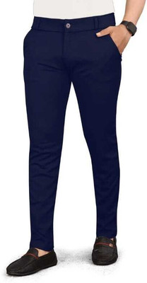 VidhiEnterprise Men Dark Blue Trousers