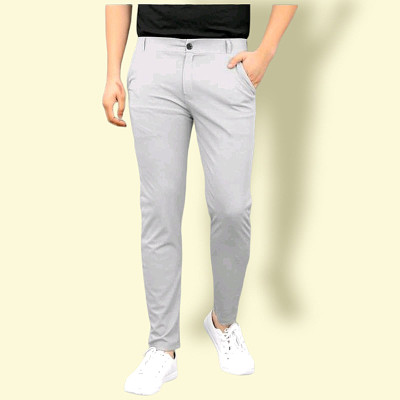 surat gujrat Slim Fit Men Grey Trousers