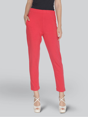 Lyra Regular Fit Women Red Trousers