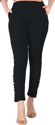 DEEPA ENTERPRISE Slim Fit Women Black Trousers