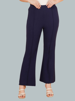 Mast & Harbour Regular Fit Women Blue Trousers