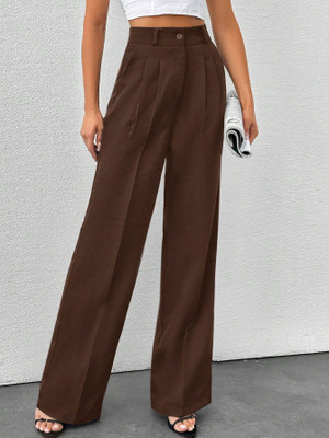 NUCOUTHS Regular Fit Women Brown Trousers