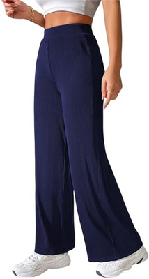 SAVAYO Regular Fit Women Dark Blue Trousers