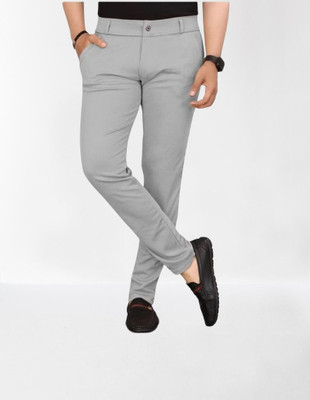 lapataclub Slim Fit Men Beige Trousers