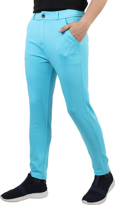 lapataclub Slim Fit Men Light Blue Trousers