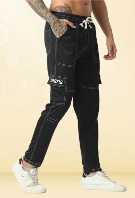 Flaring Relaxed Men Black Trousers