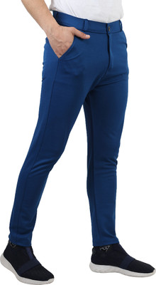 lapataclub Slim Fit Men Blue Trousers