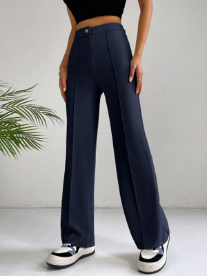 NUCOUTHS Regular Fit Women Blue Trousers