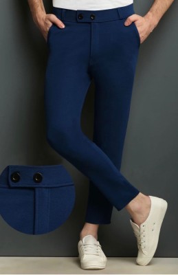 KENDORE Slim Fit Men Blue Trousers