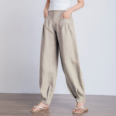 USK COLLECTIONS Relaxed Women Silver Trousers