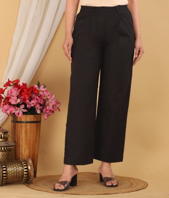 JEMOR Regular Fit Women Black Trousers