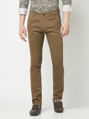 CRIMSOUNE CLUB Regular Fit Men Brown Trousers