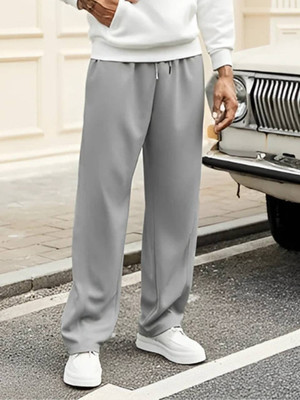 ROMFIQUE Relaxed Men Grey Trousers